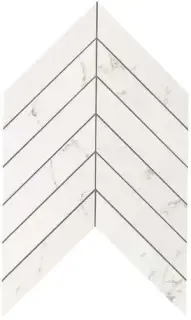 Marvel Carrara Pure Chevron Wall