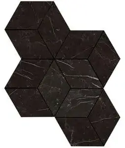 Marvel Nero Marquina Mosaico Esag. Lapp.