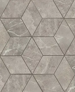 Marvel Grey Fleury Mos. Esagono Lapp.
