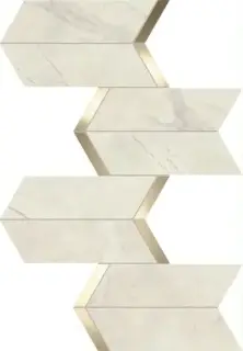 Marvel Calacatta Perla Mosaico Chevron Lappato