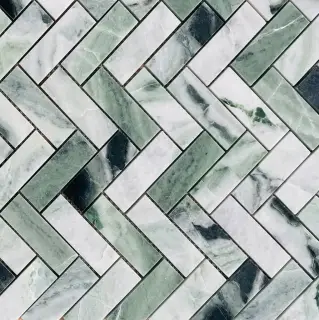 Мозаика Onice Verde oliva POL fish 23x73x7 317x282