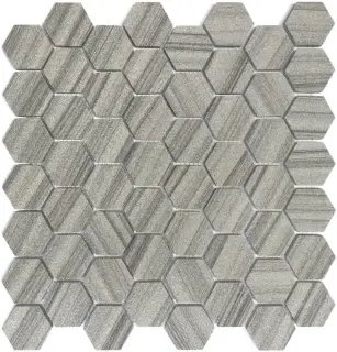 Мозаика Marmara grey POL hex 23x40x6 292x289x6