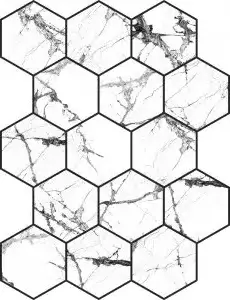 Мозаика MALLA HEX CR LUX ICEBERG WHITE 32,5x22,5