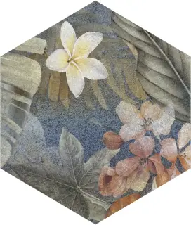 Керамогранит Hibiscus Blue Matt Hexa 23.2x26.7