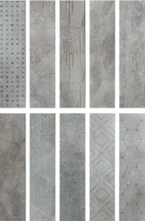 Керамогранит 1047177 DOCKLANDS FREEPORT GREYWALL (10 soggettu mix) 8,6x35