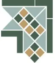 Керамогранит Corner LISBON with 1 strip (Tr.13 Dots 18+03 Strips 18) 21.5х21.5