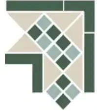 Керамогранит Corner LISBON with 1 strip (Tr.16 Dots 13+18 Strips 18) 21.5х21.5