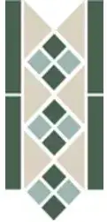 Керамогранит Border LISBON with 1 strip (Tr.16 Dots 13+18 Strips 18) 28х15