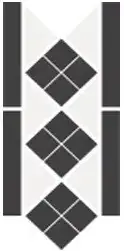 Керамогранит Border LISBON-1 with 1 strip Stand.(Tr.16 Dots 14 Strips 14) 28х15