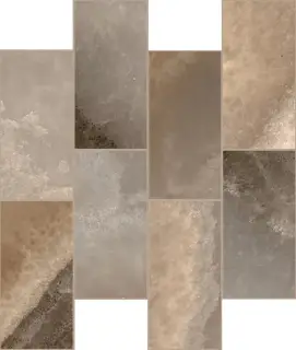 Мозаика 770275 Reves De Rex Choco Muretto Sfalsato Mat 6mm 7.5x15 30x30