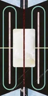 Керамогранит 769483 Chimera Decoro Empatia Nero Mat Ret 6mm 60x120