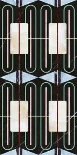 Керамогранит 769438 Chimera Decoro Empatia Nero Mat Ret 6mm 120x240