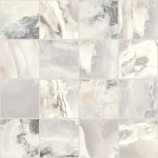 Мозаика 767783 Onyx&More White Blend Satin Mosaico 6mm 7,5x7,5 30x30