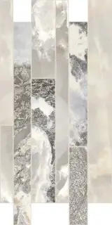 Мозаика 767772 Onyx&More White Blend Glossy Modulo Listello SF 30x60