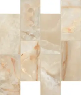 Мозаика 767708 Onyx&More Golden Onyx Satin Modulo Muretto 6mm 7,5x15 30x30