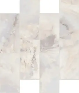 Мозаика 767707 Onyx&More White Onyx Satin Modulo Muretto 6mm 7,5x15 30x30