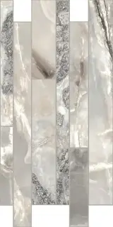 Мозаика 767673 Onyx&More Silver Blend Glossy Modulo Listello SF 30x60