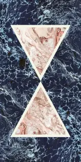 Керамогранит 763514 Araldica Triangoli Blu Lucida R 6mm 120x240