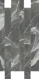 Мозаика 756692 Stones 2.0 Calacatta Black Smooth Modulo Listello SF 30x60