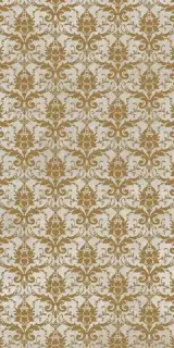 Керамогранит 752617 Tesori Decoro Broccato Bianco Oro 6mm 120x240