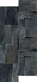 Керамогранит 739373 Ardoise Modulo Muretto 3d Noir 30x30