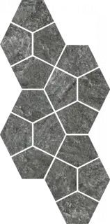 Мозаика 620110000248 Magma Graphite Mosaico Prism 41.3x20.5