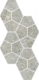 Мозаика 620110000246 Magma Silver Mosaico Prism 41.3x20.5