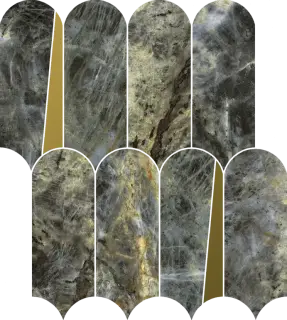 Мозаика 620110000237 Stellaris Madagascar Dark Mosaico Elegant Lux 32.5x36.1