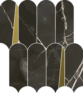 Мозаика 620110000235 Stellaris Absolut Black Mosaico Elegant Lux 32.5x36.1