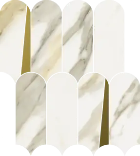 Мозаика 620110000230 Stellaris Calacatta Gold Mosaico Elegant Lux 32.5x36.1