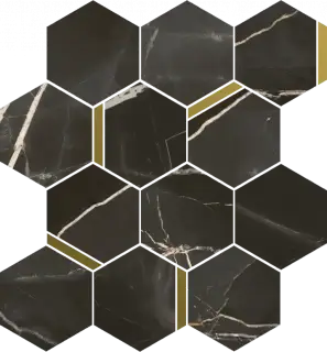 Мозаика 620110000226 Stellaris Absolut Black Mosaico Chic Nat 28.3x32.8