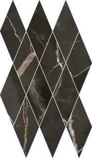 Мозаика 620110000208 Stellaris Absolut Black Mosaico Diamond Lux 28x48