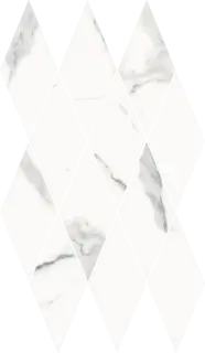 Мозаика 620110000202 Stellaris Statuario White Mosaico Diamond Lux 28x48