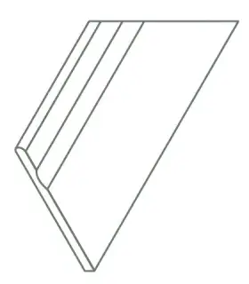 Керамогранит 620090001159 Avantgarde X2 Silver Bordo Svasato Round SX 30x120