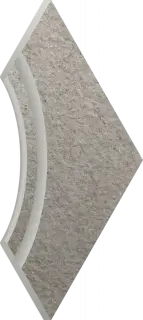 Ступени 620090001025 Grey Bordo Svasato Angolare Round 60x60