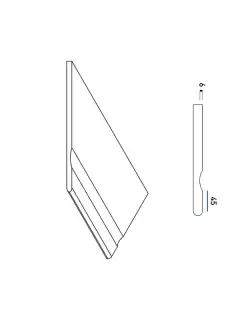 Керамогранит 620090000737 Бортик Миллениум Сильвер с выемкой закругленный левый 30х60
