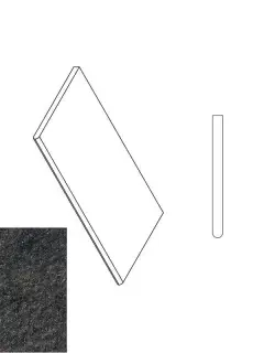 Керамогранит 620090000667 Бортик Рум Блэк закругленный Х2 30х60