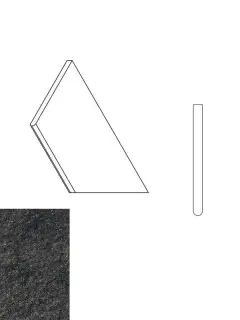 Керамогранит 620090000668 Бортик Рум Блэк закругленный правый Х2 30х60