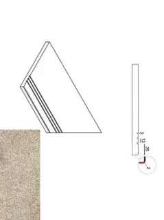 Керамогранит 620090000641 Бортик Эверстоун Дезерт правый грип Х2 30х60