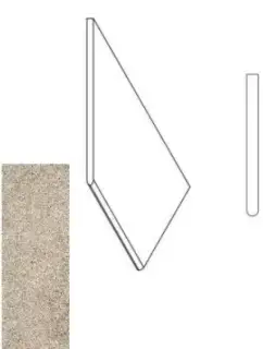 Керамогранит 620090000633 Бортик Эверстоун Дезерт закругленный левый Х2 30х60