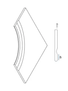 Керамогранит 620090000626 Бортик Эверстоун Дезерт с выемкой угловой закругленный 30 Х2 60х60