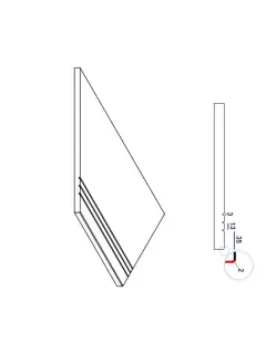 Керамогранит 620090000625 Бортик Скайлайн Клауд левый грип Х2 30х60
