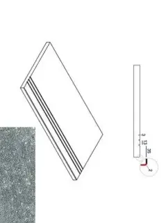 Керамогранит 620090000620 Бортик Дженезис Силвер грип Х2 30х60