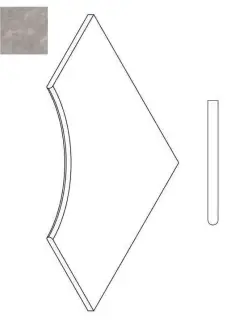 Керамогранит 620090000381 Climb ROCK BORDO ANGOLARE ROUND 30 60x60