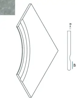 Керамогранит 620090000380 Climb ROCK BORDO SVASATO ANGOLARE ROUND 30 60x60