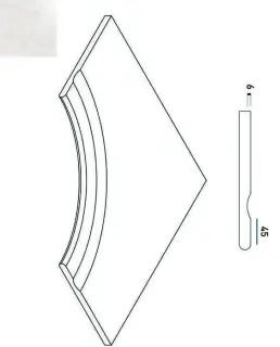 Керамогранит 620090000272 PURE BORDO SVASATO ANGOLARE ROUND 30 60x60