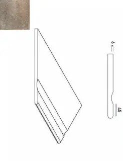 Керамогранит 620090000262 EMERALD BORDO SVASATO ROUND SX 30x60