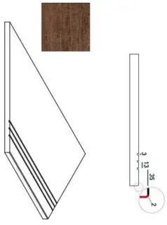 Керамогранит 620090000243 PEPPER BORDO GRIP SX 30x60