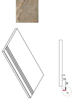 Керамогранит 620090000221 DARK BORDO GRIP 30x60
