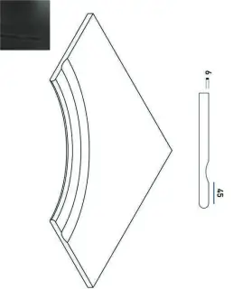 Керамогранит 620090000224 CARBON BORDO SVASATO ANGOLARE ROUND 30 60x60